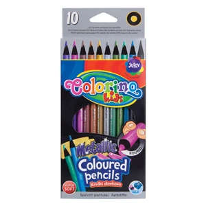 Colorino Pastelky kulaté Colorino metalické, 10 barev