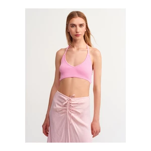 Dilvin 1061 Lace-Up Knitwear Bra-Pink