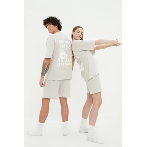 Trendyol Pajama Set - Gray - Graphic
