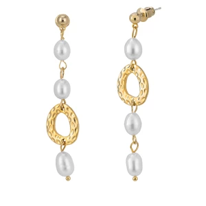 Troli Luxusné asymetrické náušnice s perlami