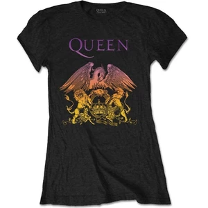 Queen T-shirt Gradient Crest Graphisme-Noir 2XL