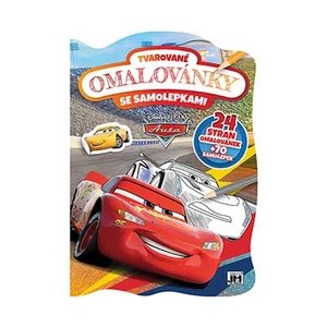 Tvarované omalovánky se samolepkami - Auta