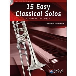 Hal Leonard 15 Easy Classical Solos Trombone and Piano Nuty