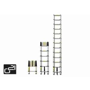 Rebrík G21 GA-TZ13-3, 8M teleskopický Značkový hliníkový teleskopický  žebřík G21 GA-TZ13-3,8M. 

Špičkový model původně vyvinutý pro profesionály se