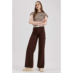 DEFACTO Wide Leg Cargo Gabardine Trousers