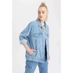 DEFACTO Oversize Fit Pocket Jean Jacket