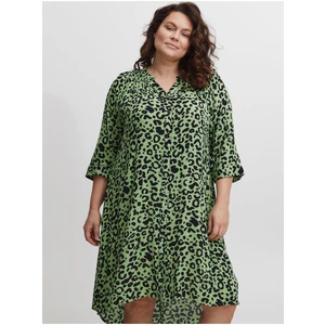 Green Women Patterned Shirt Dress Fransa - Women