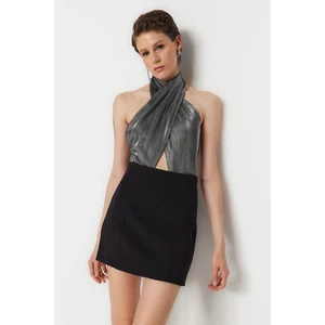 Trendyol Black Knitted Metallic Body With Window/Cut Out Detail