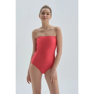 Dagi Red Covered Strapless Swimsuit