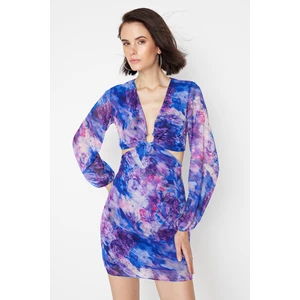 Trendyol Limited Edition Purple Cut Out Detailed Dress