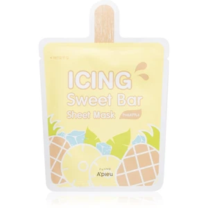 A´pieu Icing Sweet Bar Mask Pineapple plátýnková maska s osvěžujícím účinkem 21 g