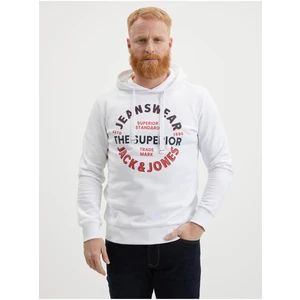 White Mens Hoodie Jack & Jones Andy - Men