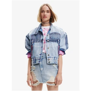 Blue Denim Jacket Desigual Pink Pant - Women