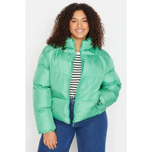 Trendyol Curve Plus Size Winterjacket - Grün - Puffer