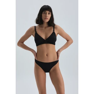 Dagi Bikini Top - Black - Plain