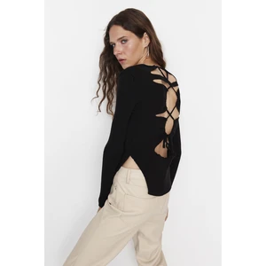 Trendyol Sweater - Black - Fitted