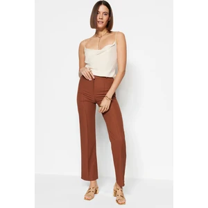 Trendyol Pants - Brown - Wide leg