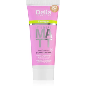 Delia Cosmetics It's Real Matt matující make-up odstín 102 Natural 30 ml