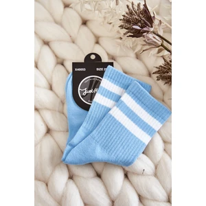 Youth Cotton Sports Socks Blue