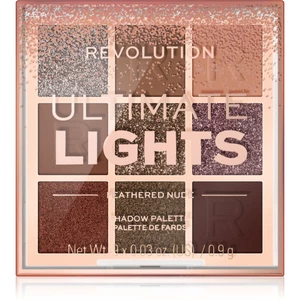 Makeup Revolution Ultimate Lights paletka očných tieňov odtieň Nude 8,1 g