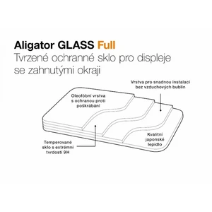 Ochranné tvrzené sklo ALIGATOR GLASS FULL Honor 70, černá