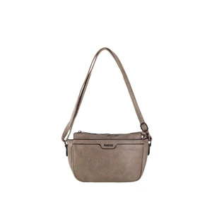 Dark beige messenger bag with adjustable strap