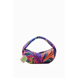 Orange-Purple Women's Patterned Handbag Desigual Metacolor Bang - Women