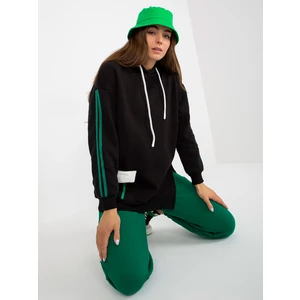 Černá oversized mikina s kapucí