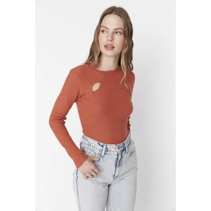 Trendyol Blouse - Orange - Slim fit