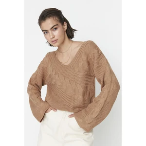 Trendyol Sweater - Brown - Regular fit