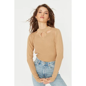 Trendyol Sweater - Brown - Regular fit