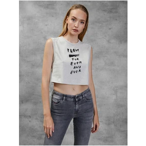 Light Grey Women's Cropped T-Shirt Diesel - Women