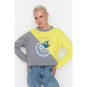 Trendyol Sweatshirt - Yellow - Regular fit