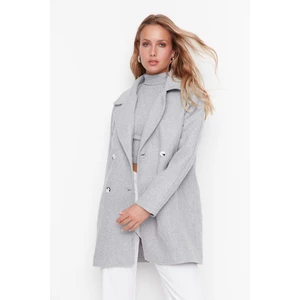 Trendyol Coat - Gray - Basic