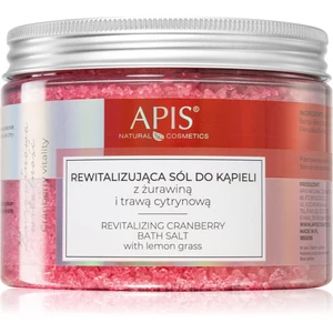 Apis Natural Cosmetics Cranberry Vitality relaxační sůl do koupele s minerály z Mrtvého moře 650 g