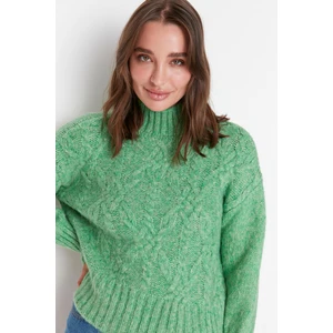 Trendyol Sweater - Green - Regular fit