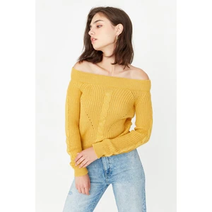 Trendyol Sweater - Yellow - Regular fit