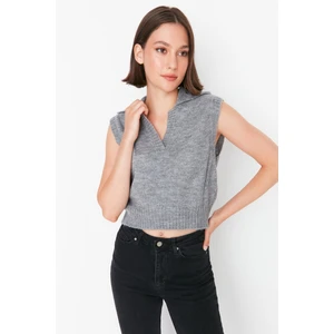 Trendyol Sweater Vest - Gray - Regular fit