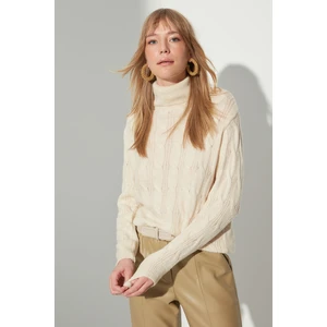 Trendyol Sweater - Beige - Regular fit