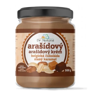Dr. Natural Arašídový krém belgická čokoláda slaný karamel 500 g
