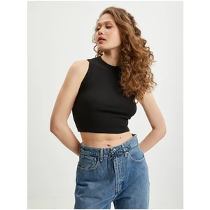 Černý dámský crop top Guess Edie - Dámské