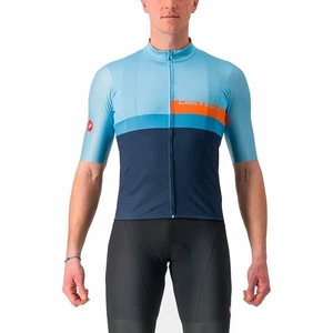 Castelli A Blocco Jersey Baby Blue/Scarlet Lava-Niagara Blue-Belgian Blue L