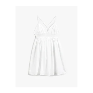 Koton Beach Dress Mini Thin Straps V-Neck