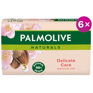 Palmolive Naturals Almond přírodní tuhé mýdlo s výtažky z mandlí 6x90 g