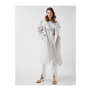 Koton Hooded Trench Coat With Pocket