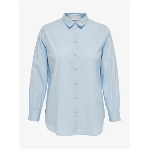 Light blue ladies shirt ONLY CARMAKOMA Nora - Women