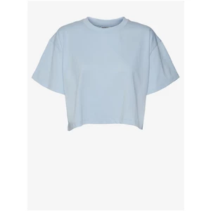Light blue crop top T-shirt Noisy May Alena - Women