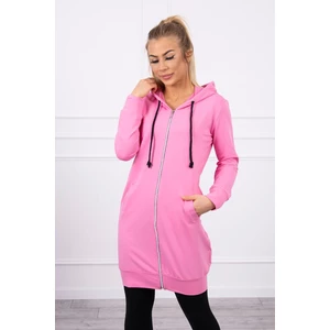 Hooded dress with a hood light pink