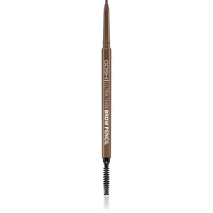 Gosh Ultra Thin precizní tužka na obočí s kartáčkem odstín 002 Greybrown 0,35 g