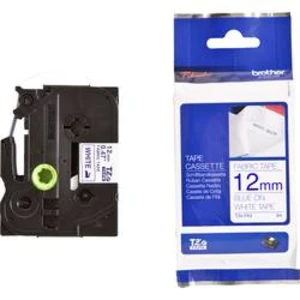 Brother TZ-FA3, 12mm x 8m, modrý tisk/bílý podklad, originální páska